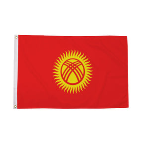 Flagmania Kyrgyzstan 3ft x 2ft Polyester Flag on white background