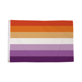 Flagmania Lesbian Sunset Stripes 8ft x 5ft polyester flag