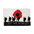 Flagmania Lest We Forget (Army) 3ft x 2ft Polyester Flag on white background