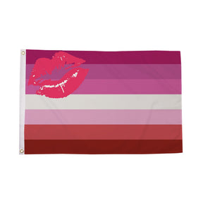Flagmania Lipstick Lesbian 3ft x 2ft Polyester Flag on white background