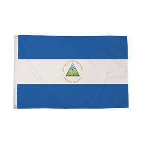 Flagmania Nicaragua 3ft x 2ft Polyester Flag on white background