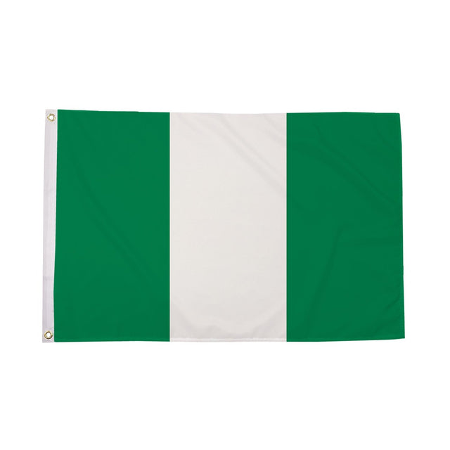 Flagmania Nigeria 3ft x 2ft Polyester Flag on white background
