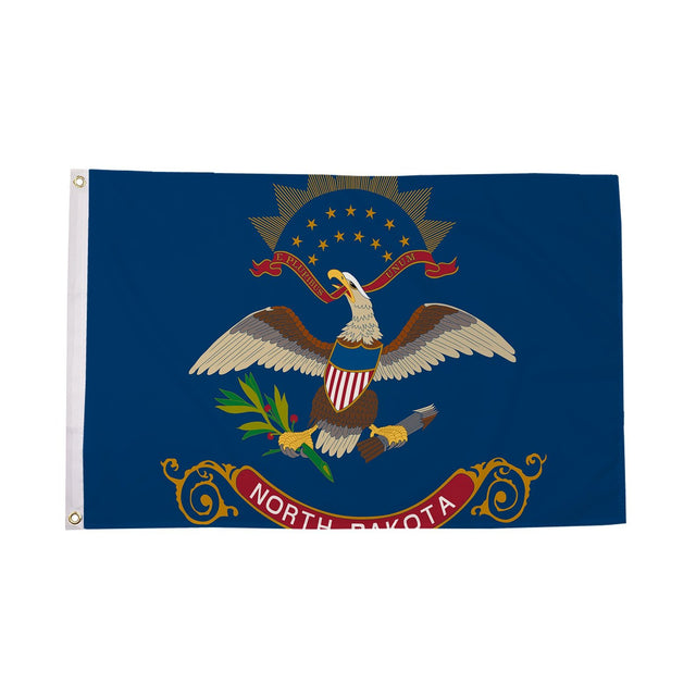 Flagmania North Dakota 5ft x 3ft Polyester Flag