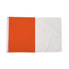 Flagmania Orange and White Irish County 3ft x 2ft Polyester Flag on white background