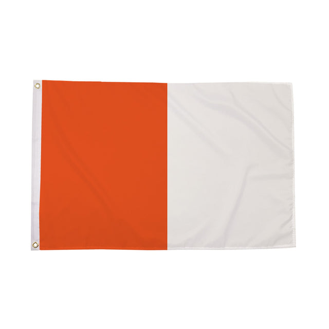 Flagmania Orange and White Irish County 3ft x 2ft Polyester Flag on white background