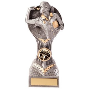 Personalised Falcon Darts Female Award 180mm – Silver and Gold with Free Engraving 