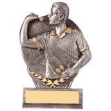 Personalised Falcon Darts Male Award 105mm – Silver and Gold with Free Engraving