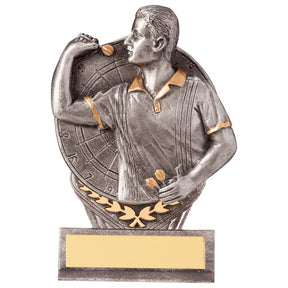 Personalised Falcon Darts Male Award 105mm – Silver and Gold with Free Engraving