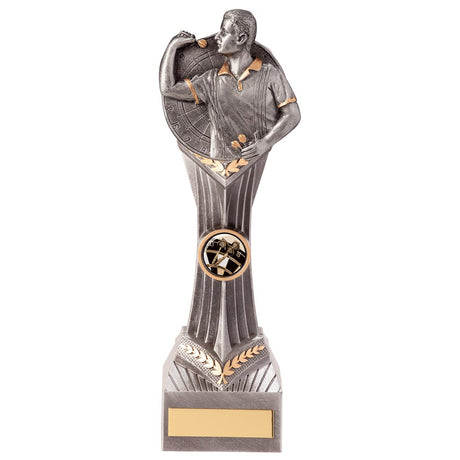 Personalised Falcon Darts Male Award 240mm – Silver and Gold with Free Engraving