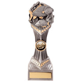 Resin fishing trophy with fish design and free personalised engraving for angling competitions