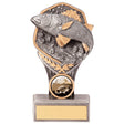 Resin fishing trophy with fish design and free personalised engraving for angling competitions
