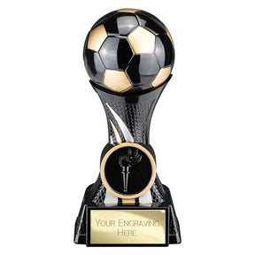 Attack Strike resin football trophy with football top, FREE engraving and 25mm centre insert