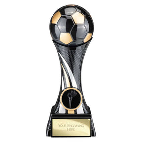 Attack Strike resin football trophy with football top, FREE engraving and 25mm centre insert