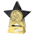 Personalised Superstar resin darts trophy with dartboard, three darts and free engraved plate