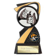 Premium Domino Infinity Trophy with modern black and gold resin design and free personalised engraving