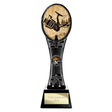 Maverick Tower resin fishing trophy with fishing design and free personalised engraving