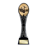 Maverick Tower resin fishing trophy with fishing design and free personalised engraving