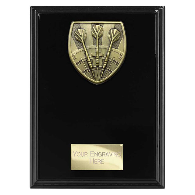 Personalised Cobra Darts Plaque Award 175mm – Black with Free Engraving