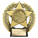 Personalised Emperor Star Darts Plaque 120mm – Gold with Free Engraving