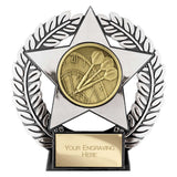 Personalised Emperor Star Darts Plaque 120mm – Silver with Free Engraving