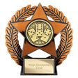 Emperor economy domino trophy with gold star design and free personalised engraving