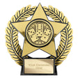 Emperor economy domino trophy with gold star design and free personalised engraving