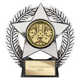 Emperor economy domino trophy with gold star design and free personalised engraving