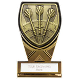 Personalised Fusion Cobra Darts Award 110mm – Black and Gold with Free Engraving