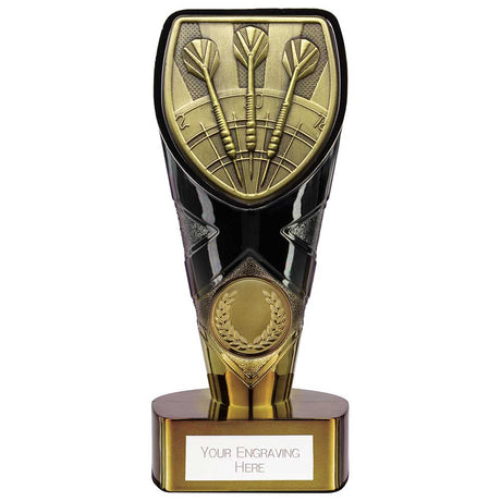 Personalised Fusion Cobra Darts Award 150mm – Black and Gold with Free Engraving 