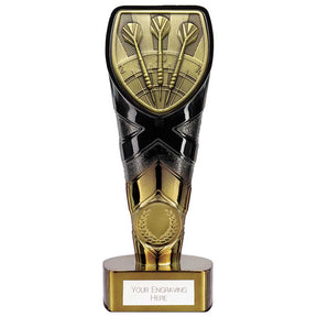 Personalised Fusion Cobra Darts Award 175mm – Black and Gold with Free Engraving