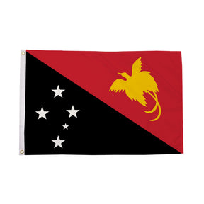 Flagmania Papua New Guinea 3ft x 2ft Polyester Flag on white background