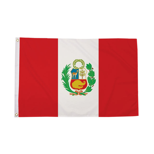 Flagmania Peru Crest 8ft x 5ft polyester flag