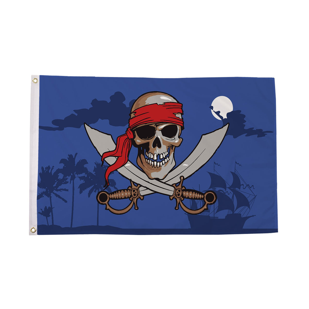 Flagmania Pirate Night Sky 8ft x 5ft polyester flag
