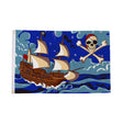 Flagmania Pirate Ship 5ft x 3ft Polyester Flag
