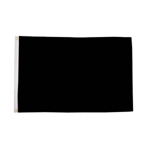 Flagmania Plain Black 5ft x 3ft Polyester Flag