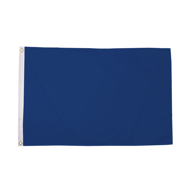 Flagmania Plain Blue 3ft x 2ft Polyester Flag on white background