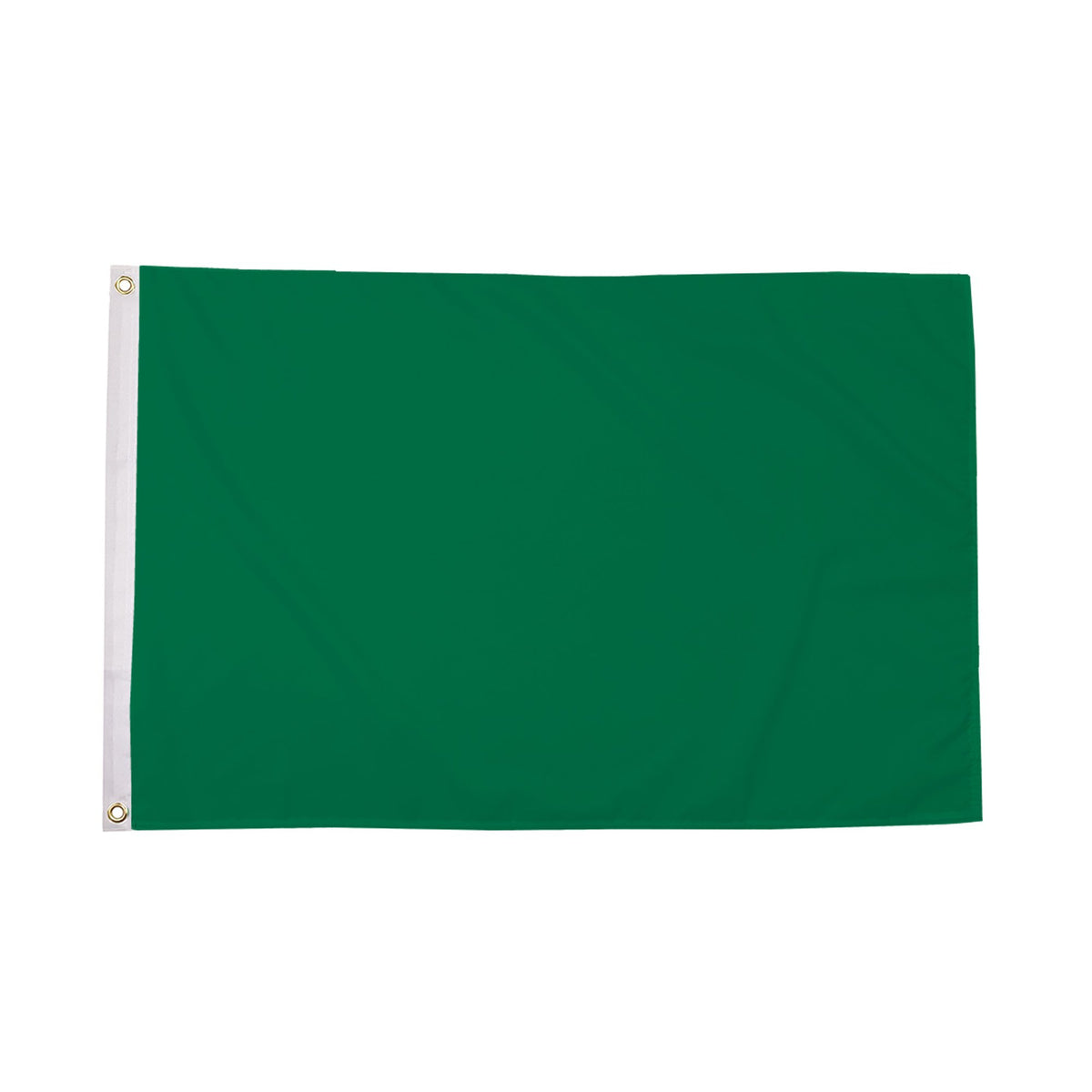 Flagmania Plain Green 3ft x 2ft Polyester Flag on white background
