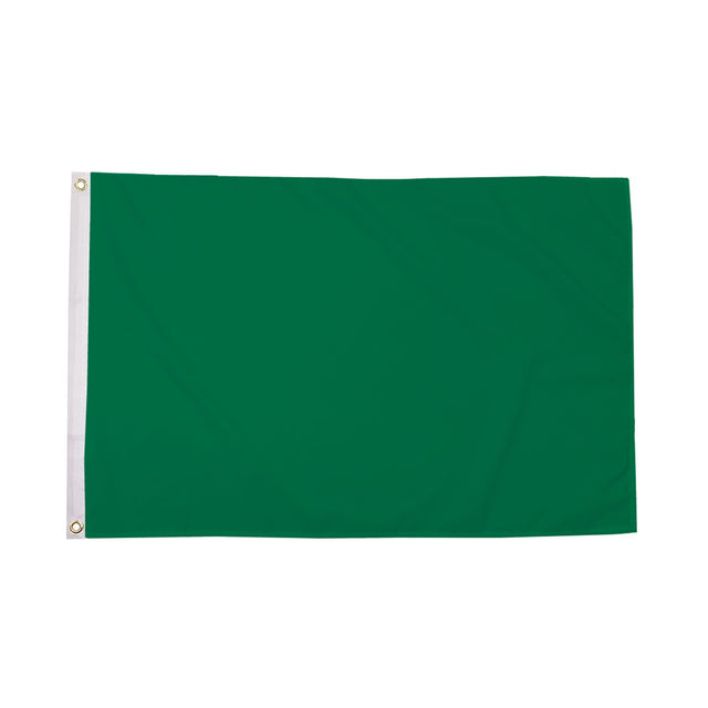 Flagmania Plain Green 3ft x 2ft Polyester Flag on white background
