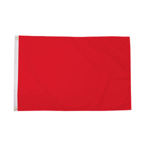 Flagmania Plain Red 3ft x 2ft Polyester Flag on white background