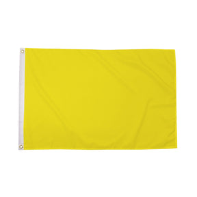 Flagmania Plain Yellow 3ft x 2ft Polyester Flag on white background