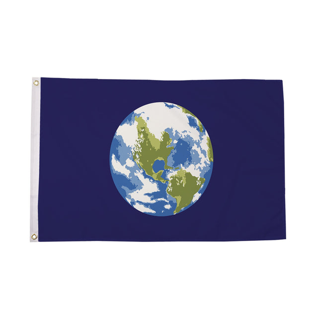 Flagmania Planet Earth 5ft x 3ft Polyester Flag