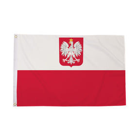 Flagmania Poland Crest 8ft x 5ft polyester flag