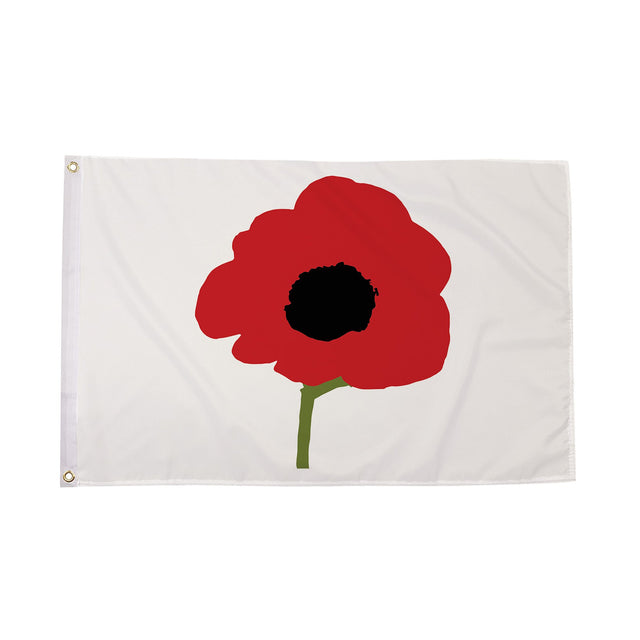 Flagmania Poppy 3ft x 2ft Polyester Flag on white background