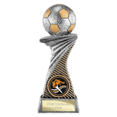 Dynamic Football Trophy Resin Award with Free Engraving and Football Centre