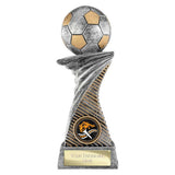 Dynamic Football Trophy Resin Award with Free Engraving and Football Centre