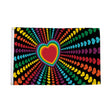 Flagmania Rainbow Love 5ft x 3ft Polyester Flag