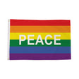 Flagmania Rainbow Peace 3ft x 2ft Polyester Flag on white background
