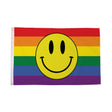 Flagmania Rainbow Smiley 3ft x 2ft Polyester Flag on white background