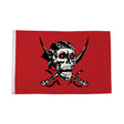 Flagmania Red Skull 3ft x 2ft Polyester Flag on white background