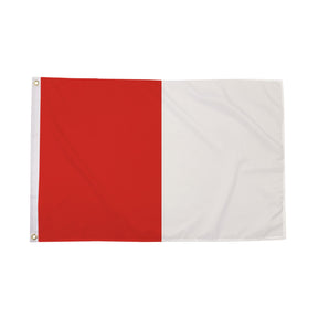 Flagmania Red and White Irish County 3ft x 2ft Polyester Flag on white background